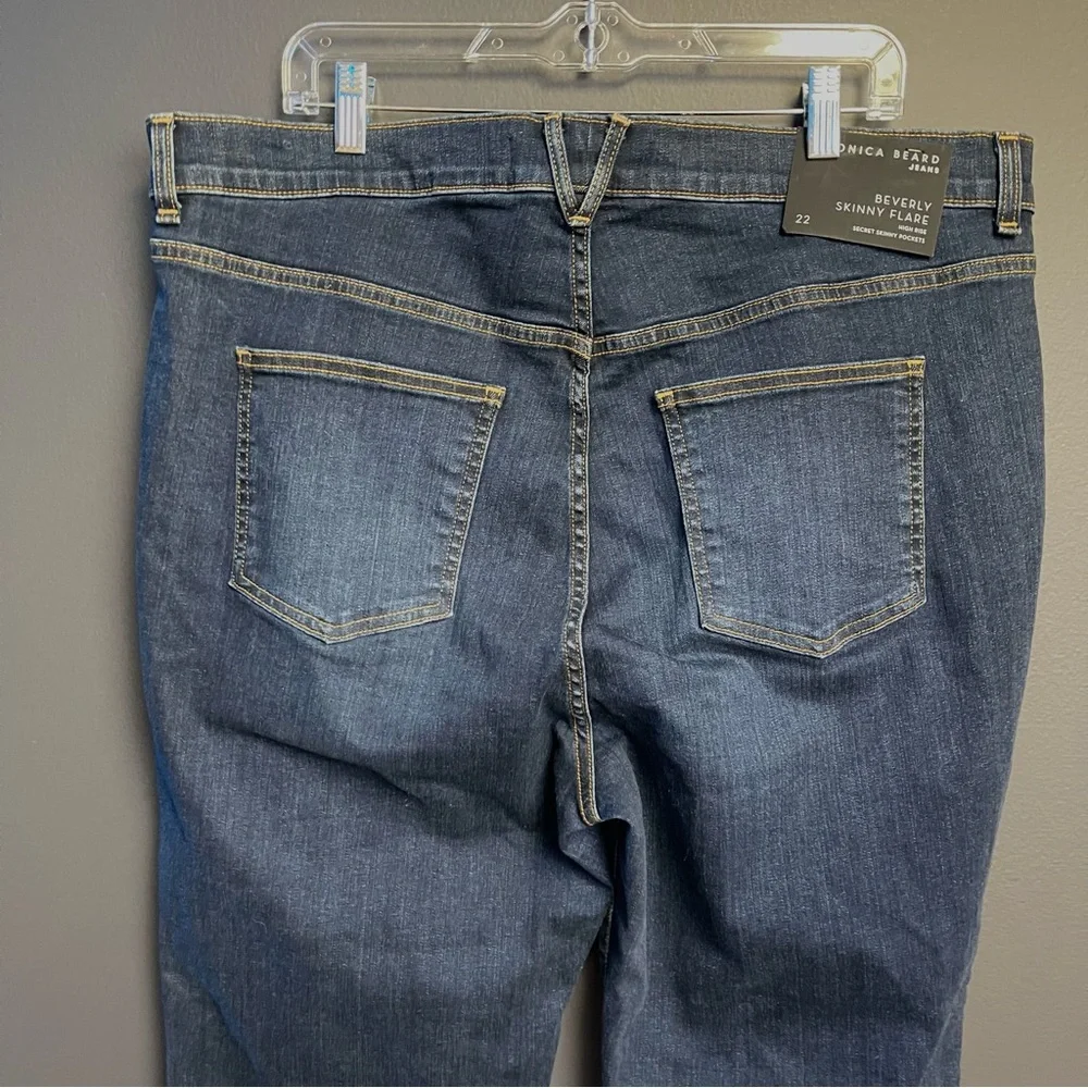 Veronica Beard Beverly Skinny Flare High Rise Jeans Size 22 - Picture 8 of 17